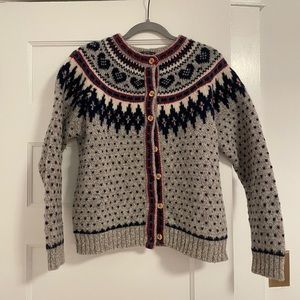 Vintage Woolrich Fair Isle Wool Blend Cardigan, Large